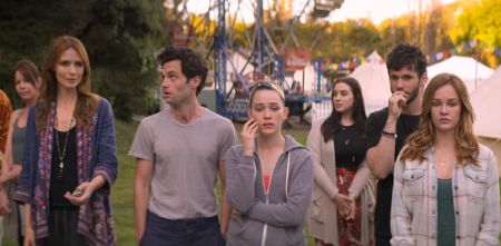 joe walking along with loves family 